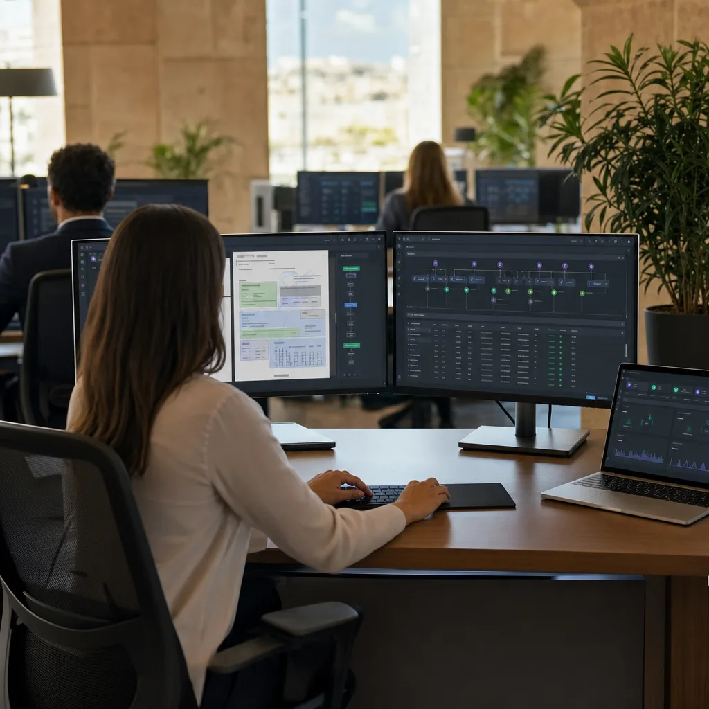 Workstation running document and form automation