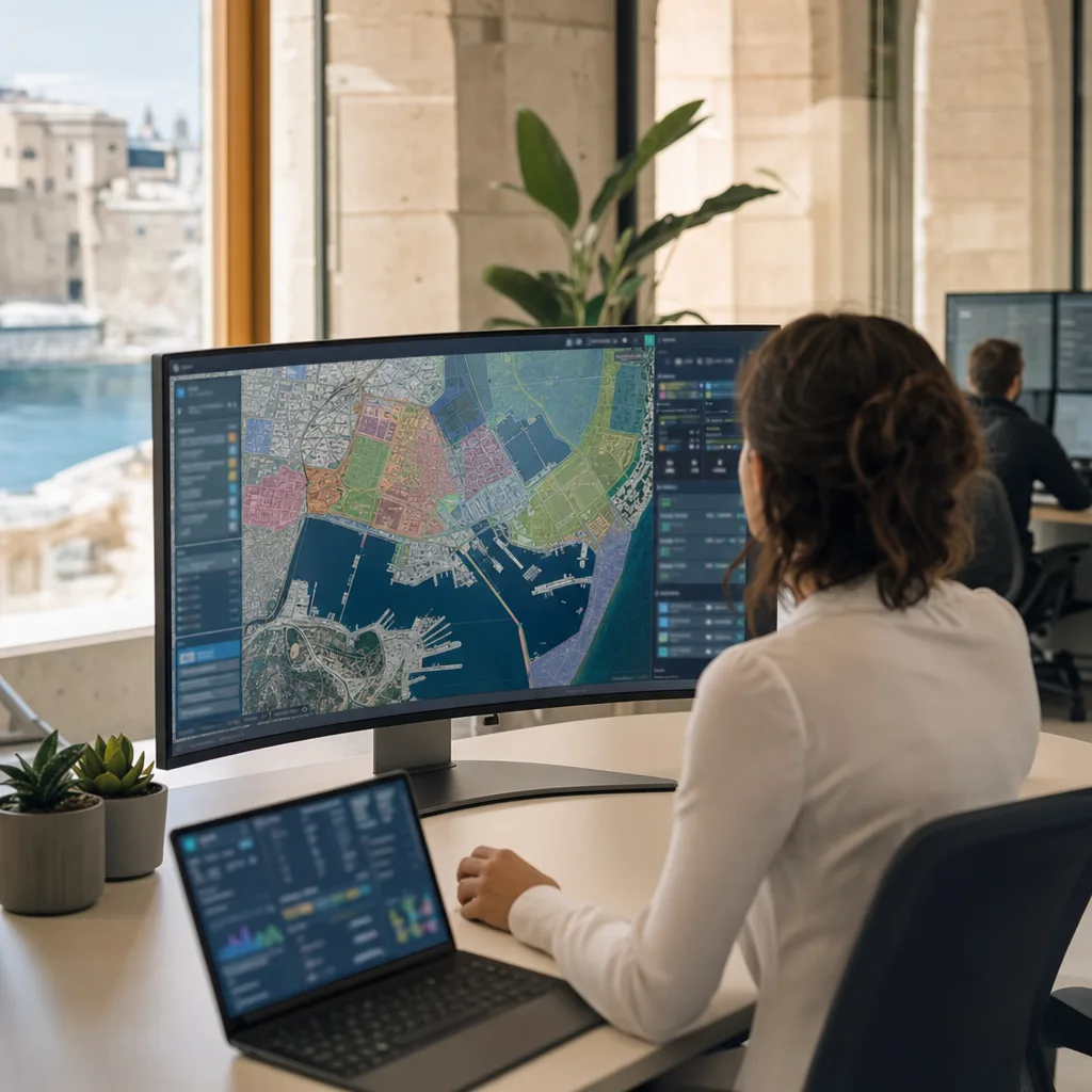 Workstation with layered geospatial intelligence views